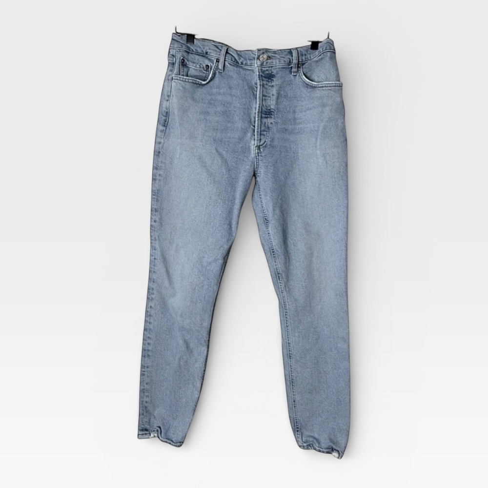 Agolde Cropped Ankle Jean Size‎ 31 Distressed Light-wash Denim (L)